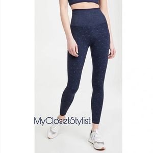 Anthropologie Space Dye Blue Leggings NEW Athletic Pants Small S/M Splits59
